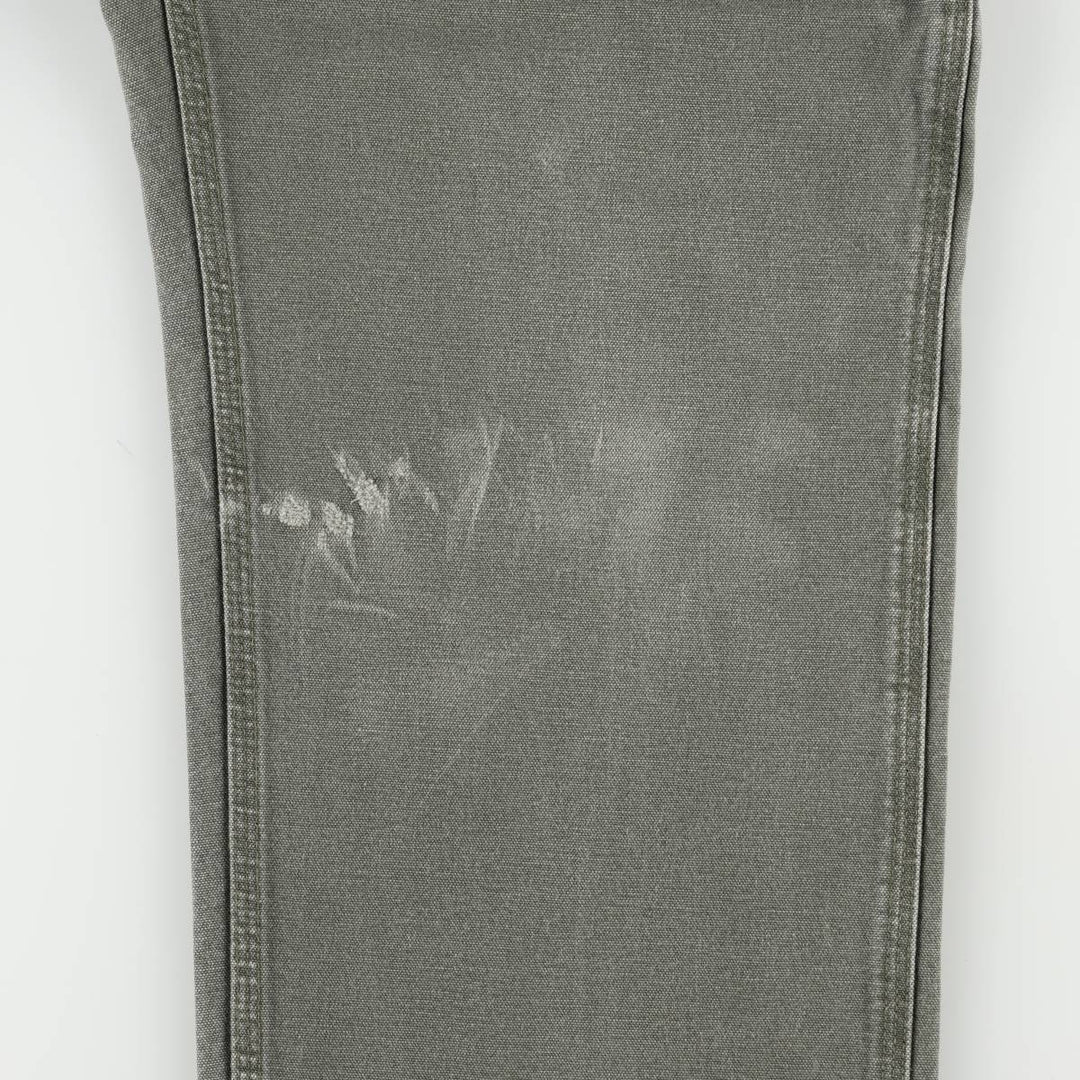 Carhartt Dungaree Fit Cut-Off Duck Painter Pants, Men's W34 (approx.) cotton Khaki type Vintage Second Hand