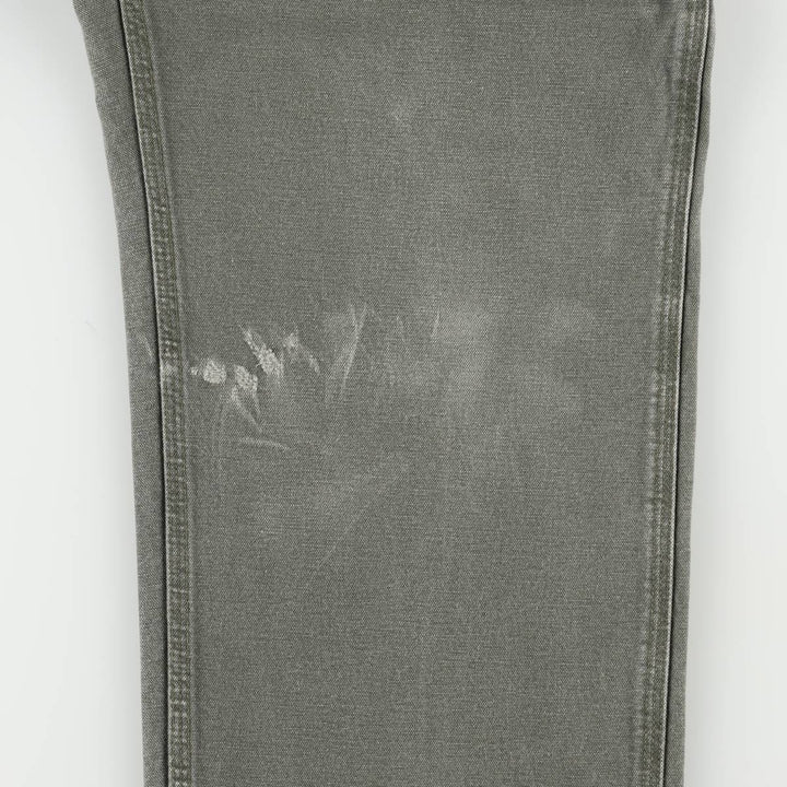 Carhartt Dungaree Fit Cut-Off Duck Painter Pants, Men's W34 (approx.) cotton Khaki type Vintage Second Hand