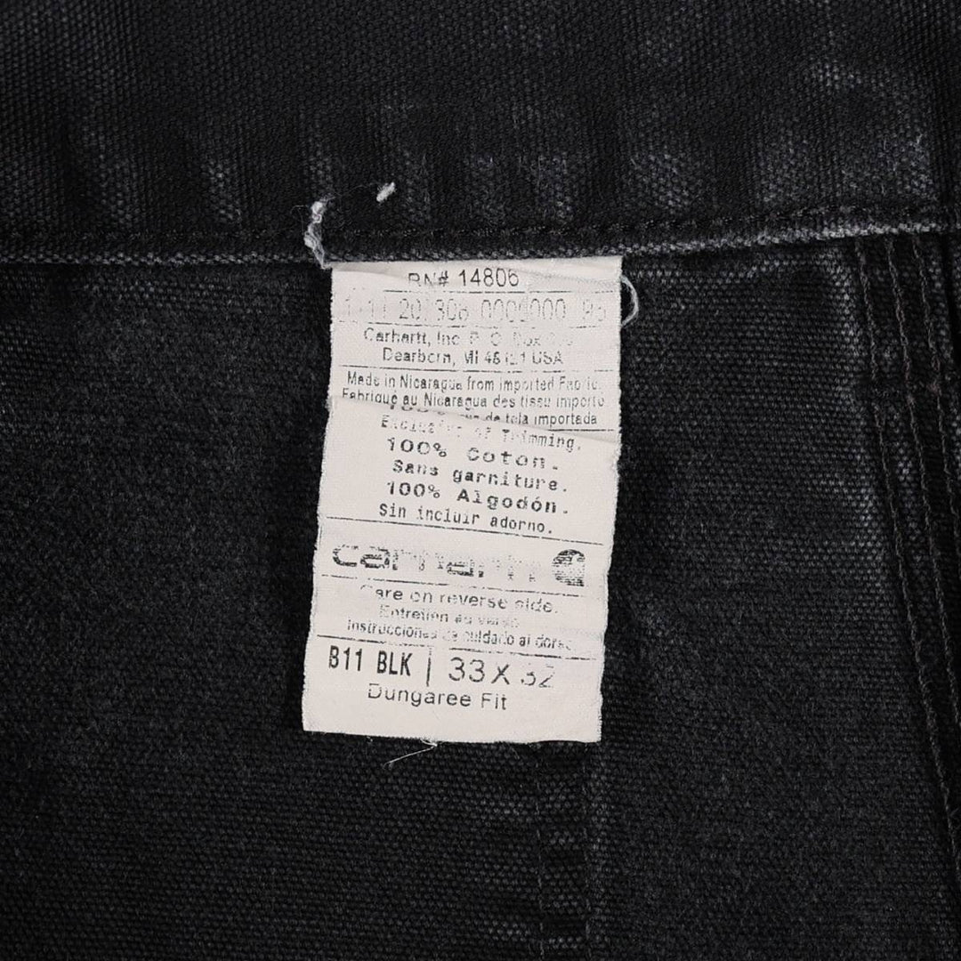 Carhartt Dungaree Fit Duck Painter Pants, Men's, W32 equivalent cotton black type Vintage Second Hand