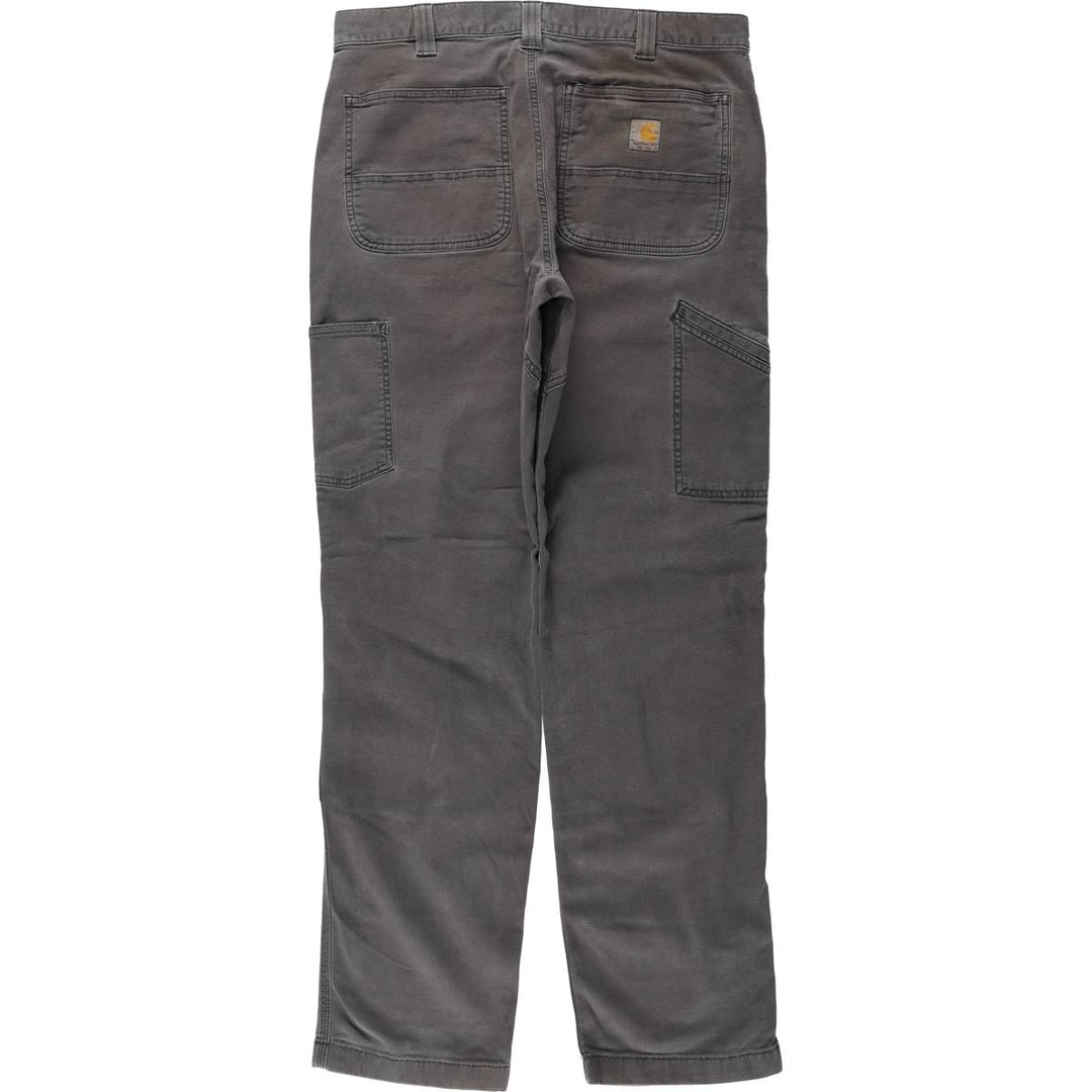 Carhartt Relaxed Fit Double Knee Duck Painter Pants for Men, W34 cotton Charcoal Vintage Second Hand