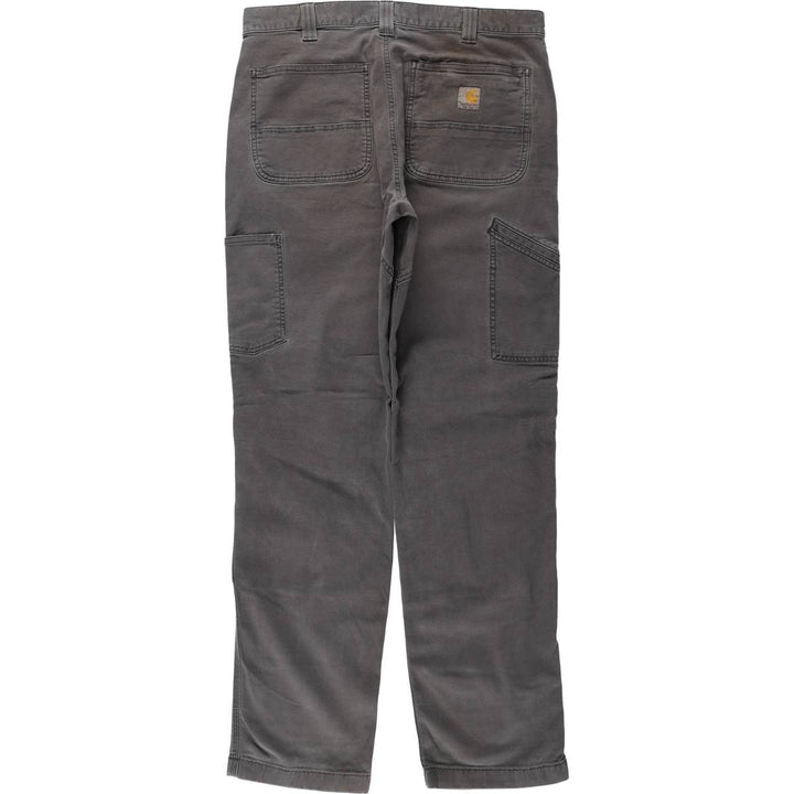 Carhartt Relaxed Fit Double Knee Duck Painter Pants for Men, W34 cotton Charcoal Vintage Second Hand