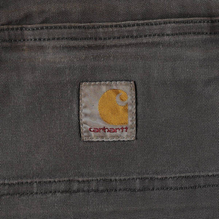 Carhartt Relaxed Fit Double Knee Duck Painter Pants for Men, W34 cotton Charcoal Vintage Second Hand