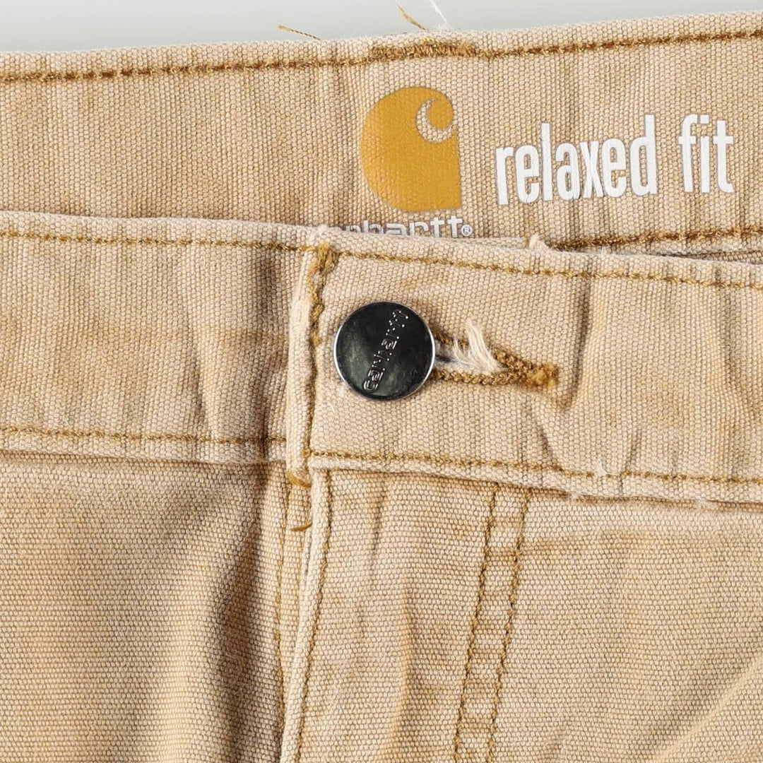 Carhartt Relaxed Fit Double Knee Duck Work Pants, Men's W38 (approx.) cotton brown type Vintage Second Hand