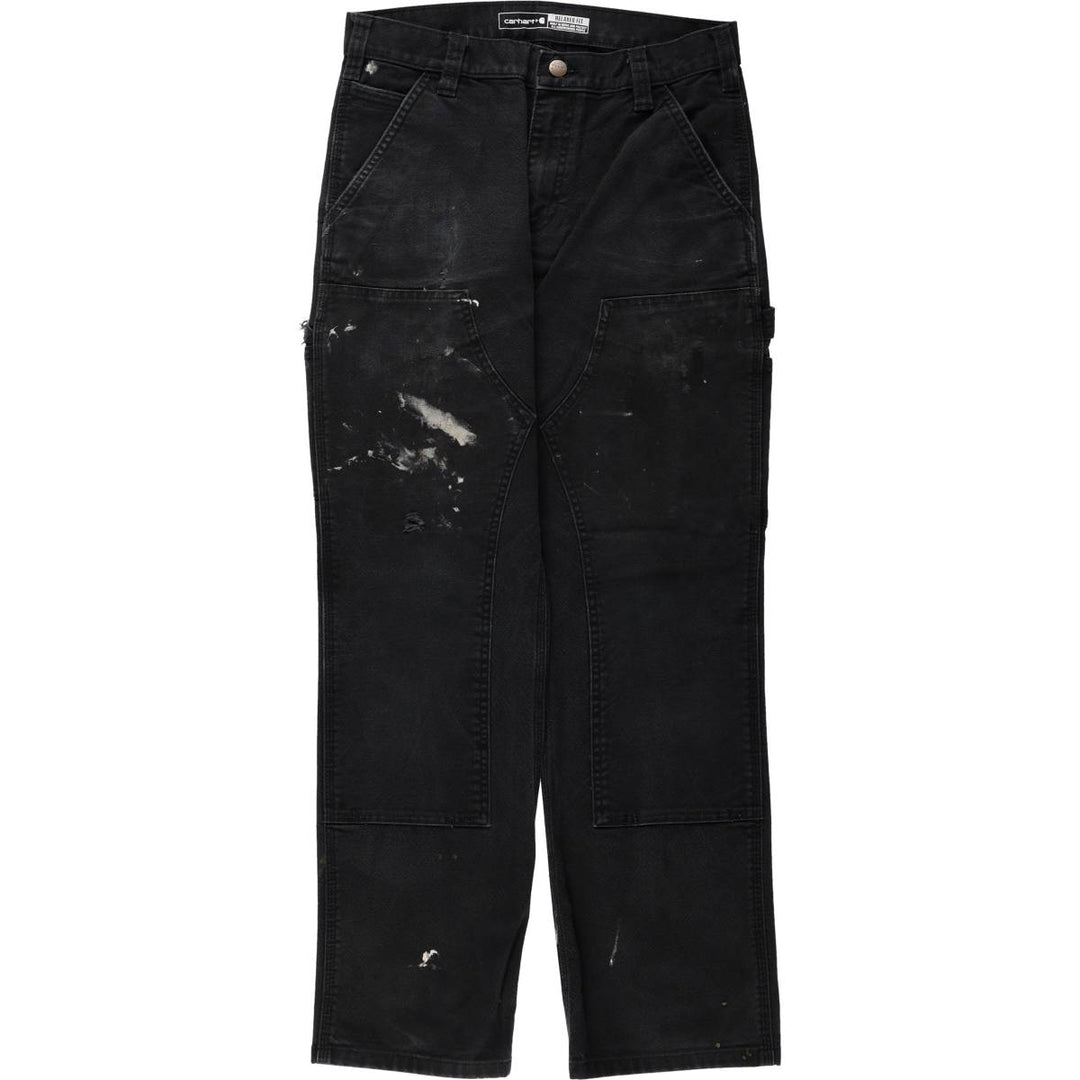 Carhartt Straight Fit Double Knee Duck Painter Pants, Men's W30 (approx.) cotton black type Vintage Second Hand