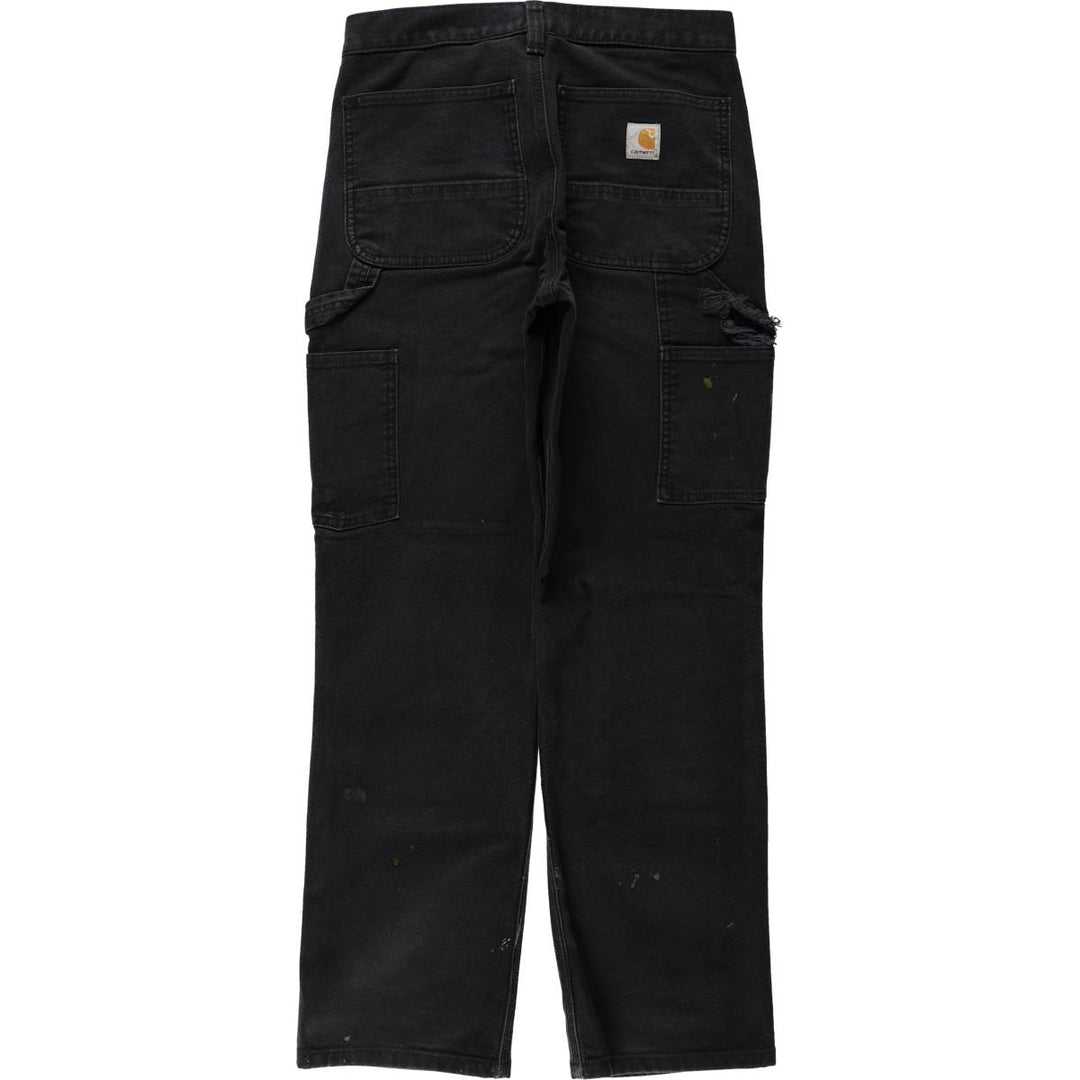 Carhartt Straight Fit Double Knee Duck Painter Pants, Men's W30 (approx.) cotton black type Vintage Second Hand
