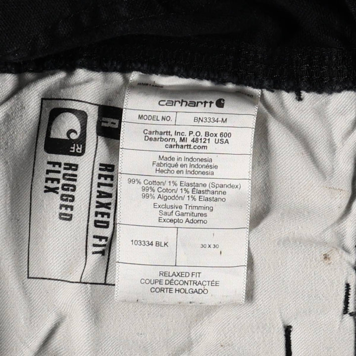Carhartt Straight Fit Double Knee Duck Painter Pants, Men's W30 (approx.) cotton black type Vintage Second Hand