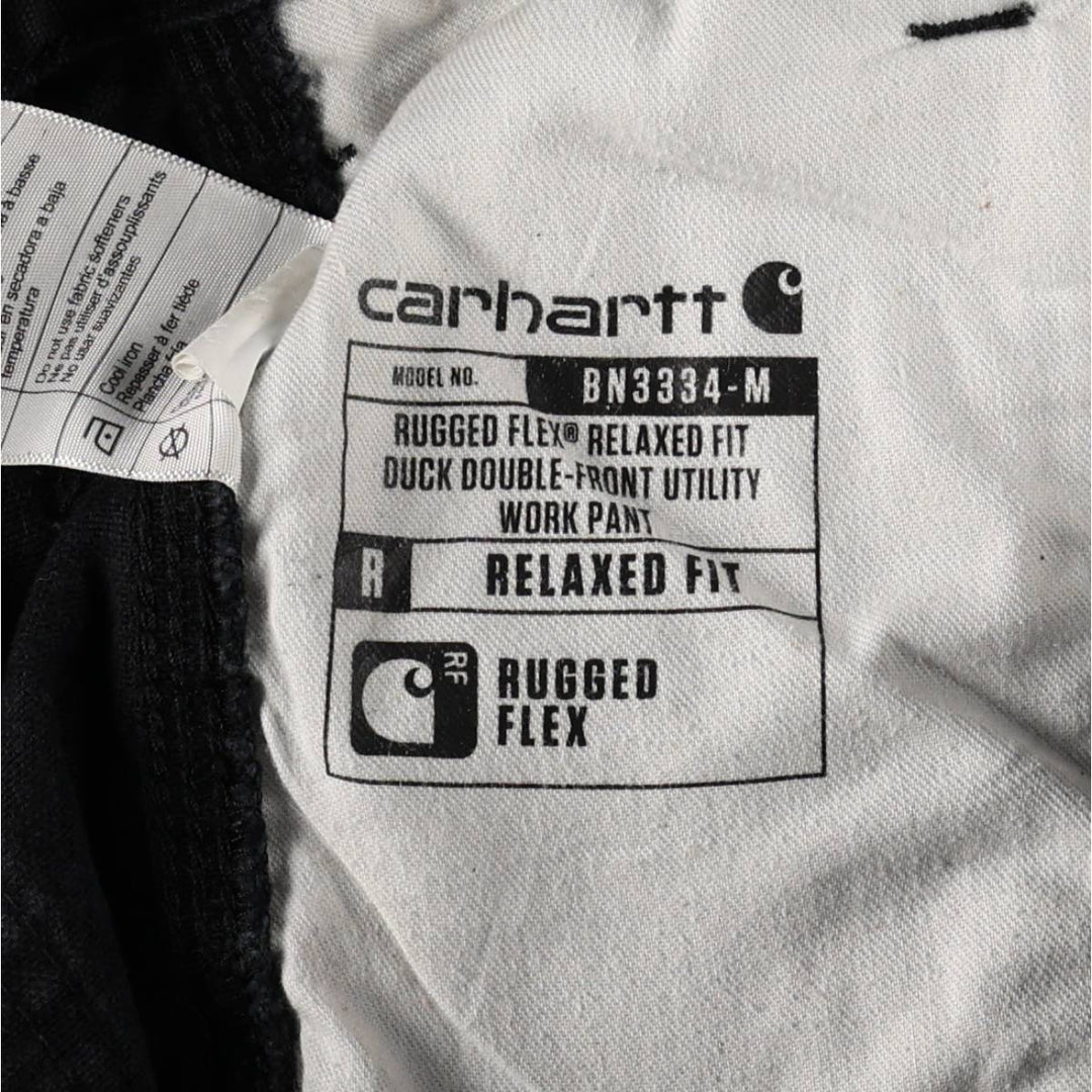 Carhartt Straight Fit Double Knee Duck Painter Pants, Men's W30 (approx.) cotton black type Vintage Second Hand