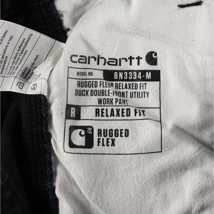 Carhartt Straight Fit Double Knee Duck Painter Pants, Men's W30 (approx.) cotton black type Vintage Second Hand