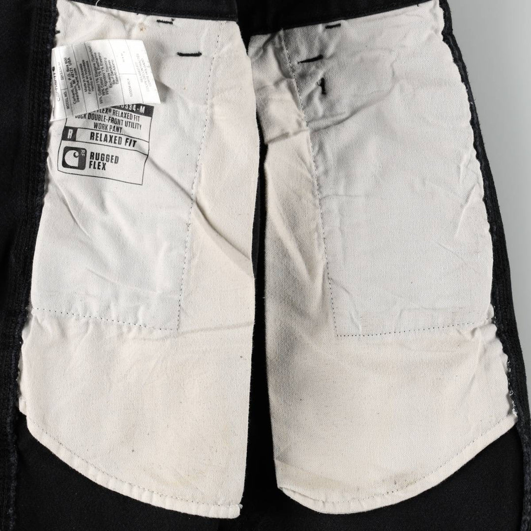 Carhartt Straight Fit Double Knee Duck Painter Pants, Men's W30 (approx.) cotton black type Vintage Second Hand