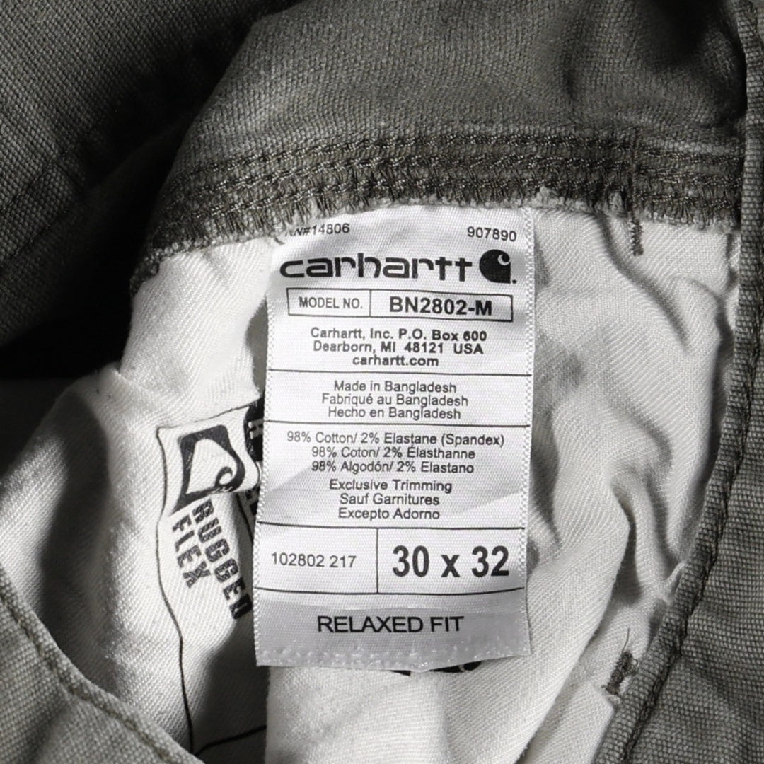 Carhartt Relaxed Fit Duck Work Pants, Men's W30 (approx.) cotton Khaki type Vintage Second Hand
