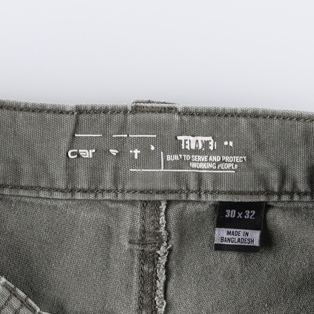 Carhartt Relaxed Fit Duck Work Pants, Men's W30 (approx.) cotton Khaki type Vintage Second Hand