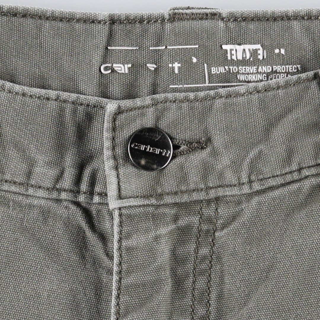 Carhartt Relaxed Fit Duck Work Pants, Men's W30 (approx.) cotton Khaki type Vintage Second Hand