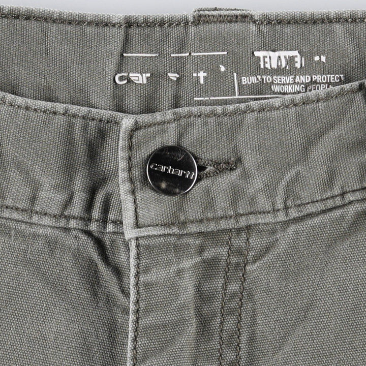 Carhartt Relaxed Fit Duck Work Pants, Men's W30 (approx.) cotton Khaki type Vintage Second Hand