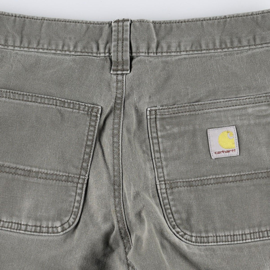 Carhartt Relaxed Fit Duck Work Pants, Men's W30 (approx.) cotton Khaki type Vintage Second Hand