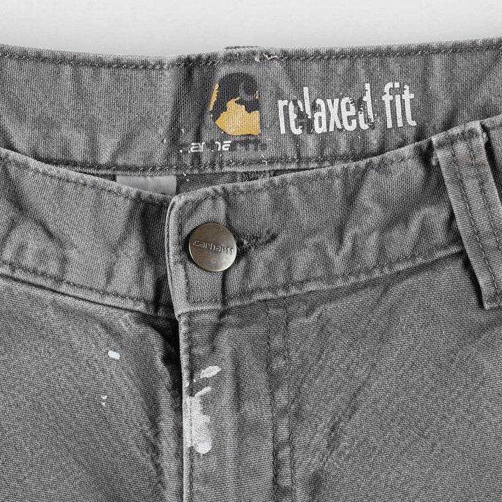 Carhartt Relaxed Fit Duck Painter Pants, Men's, W33 equivalent cotton gray type Vintage Second Hand