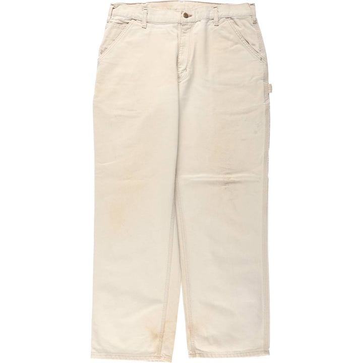 00'S Carhartt Dungaree Fit Duck Painter Pants Men's W36 cotton unbleached Vintage Second Hand