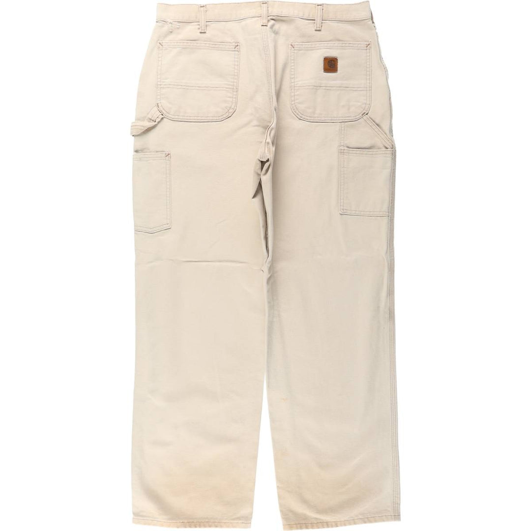 00'S Carhartt Dungaree Fit Duck Painter Pants Men's W36 cotton unbleached Vintage Second Hand