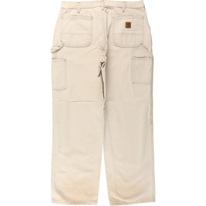 00'S Carhartt Dungaree Fit Duck Painter Pants Men's W36 cotton unbleached Vintage Second Hand