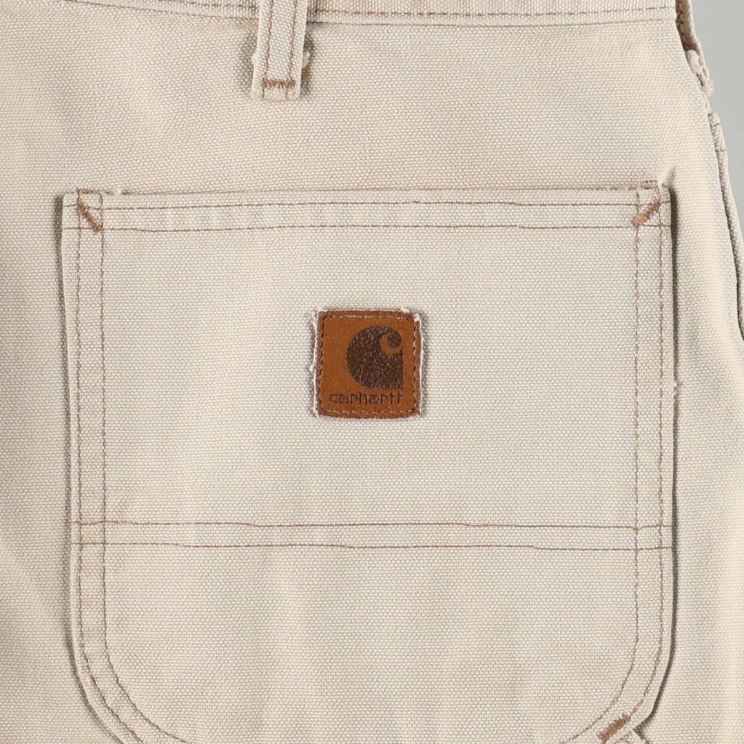00'S Carhartt Dungaree Fit Duck Painter Pants Men's W36 cotton unbleached Vintage Second Hand