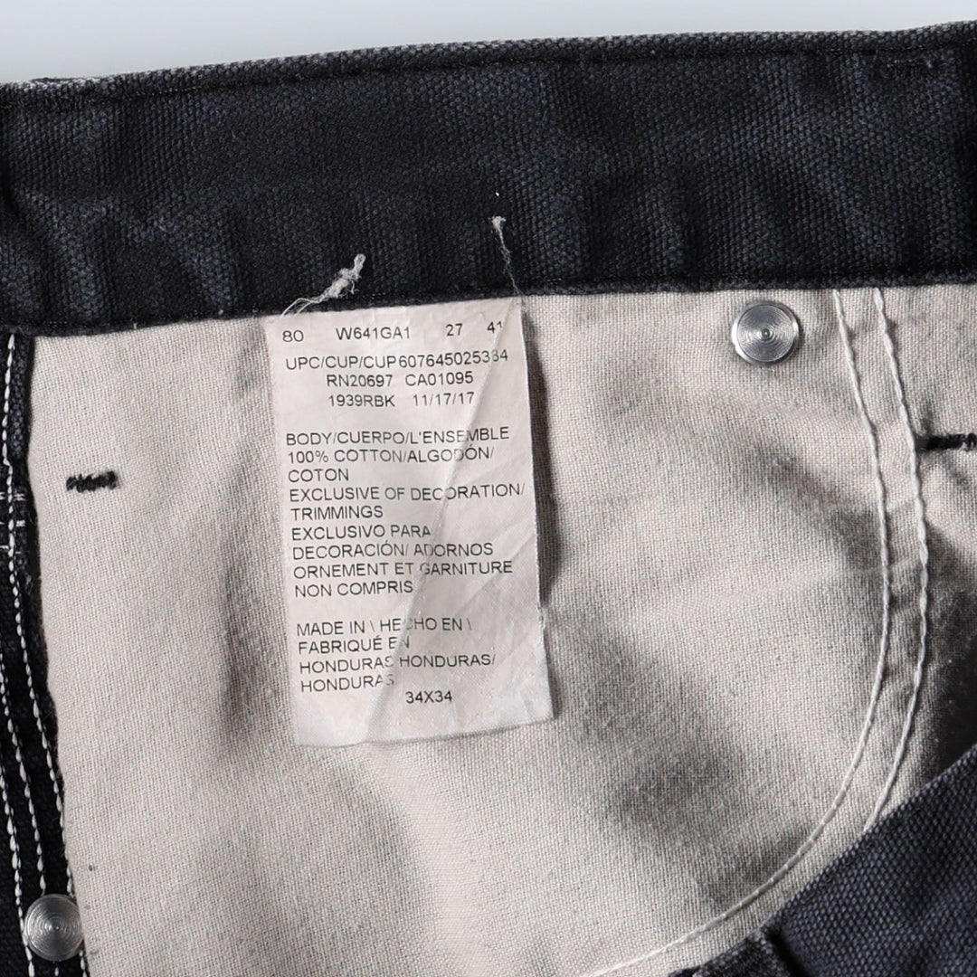 Dickies Duck Painter Pants Men's W34 equivalent cotton black type Vintage Second Hand
