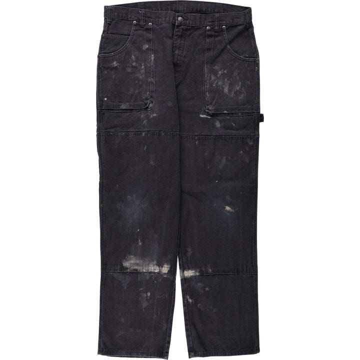 Dickies paint-stained duck canvas painter pants, men's size W38 (approx.) cotton black type Vintage Second Hand
