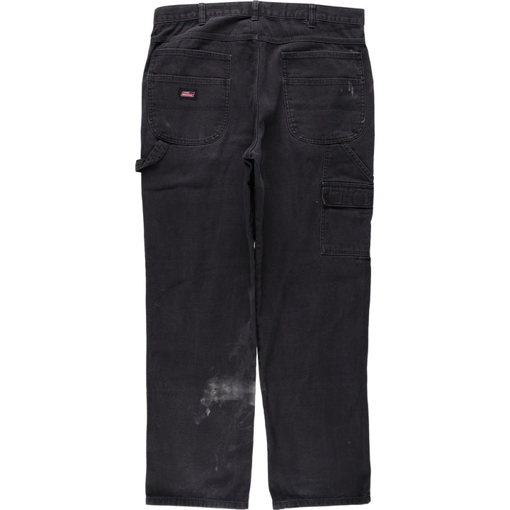 Dickies paint-stained duck canvas painter pants, men's size W38 (approx.) cotton black type Vintage Second Hand