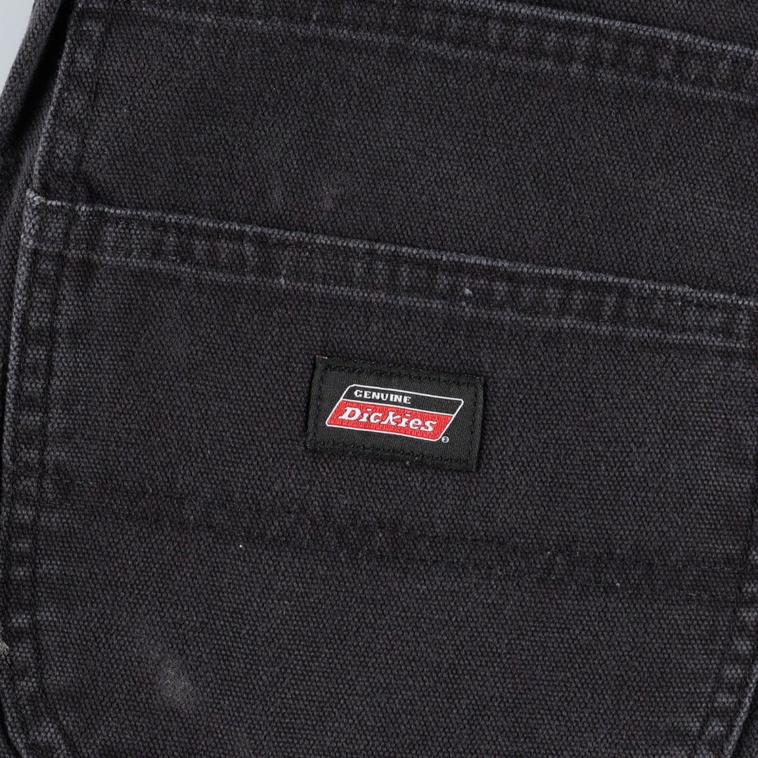 Dickies paint-stained duck canvas painter pants, men's size W38 (approx.) cotton black type Vintage Second Hand