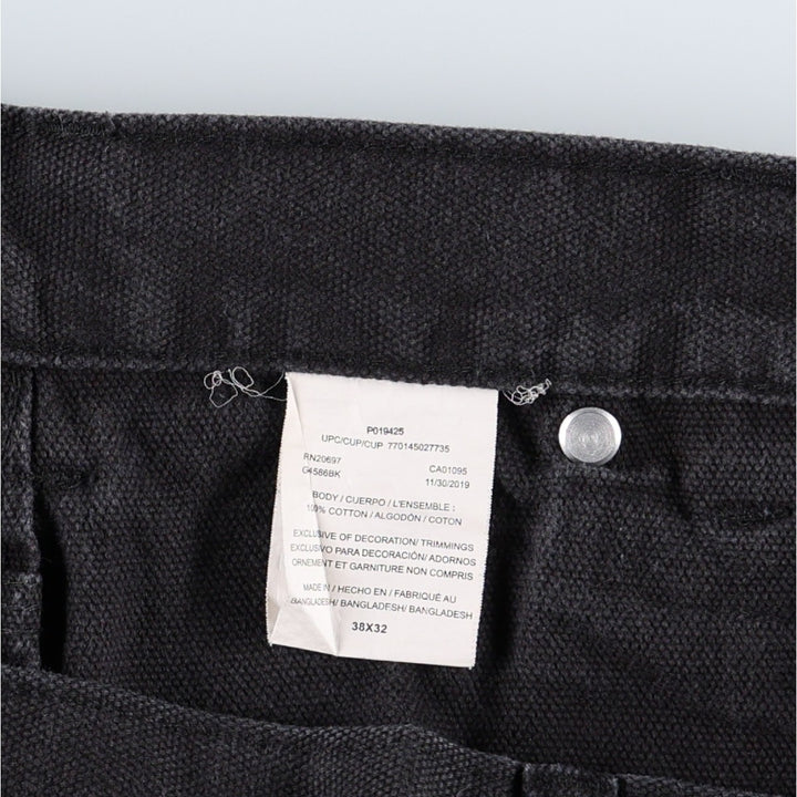 Dickies paint-stained duck canvas painter pants, men's size W38 (approx.) cotton black type Vintage Second Hand