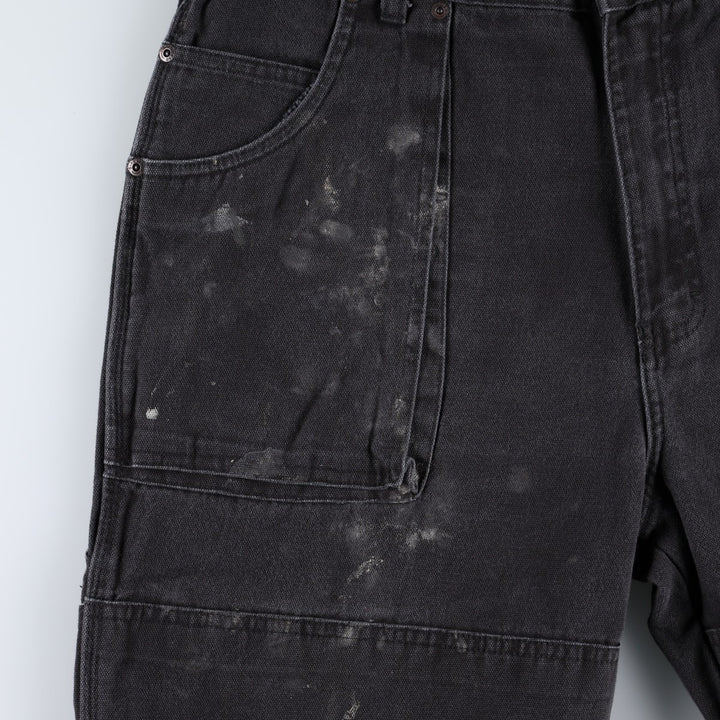 Dickies paint-stained duck canvas painter pants, men's size W38 (approx.) cotton black type Vintage Second Hand