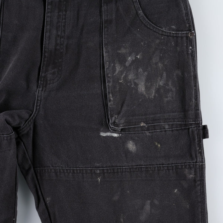 Dickies paint-stained duck canvas painter pants, men's size W38 (approx.) cotton black type Vintage Second Hand