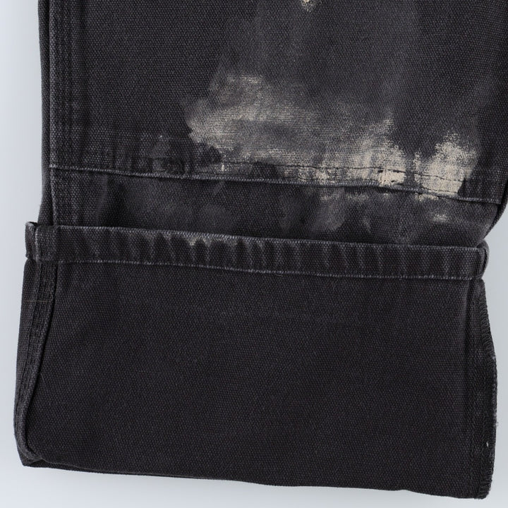 Dickies paint-stained duck canvas painter pants, men's size W38 (approx.) cotton black type Vintage Second Hand