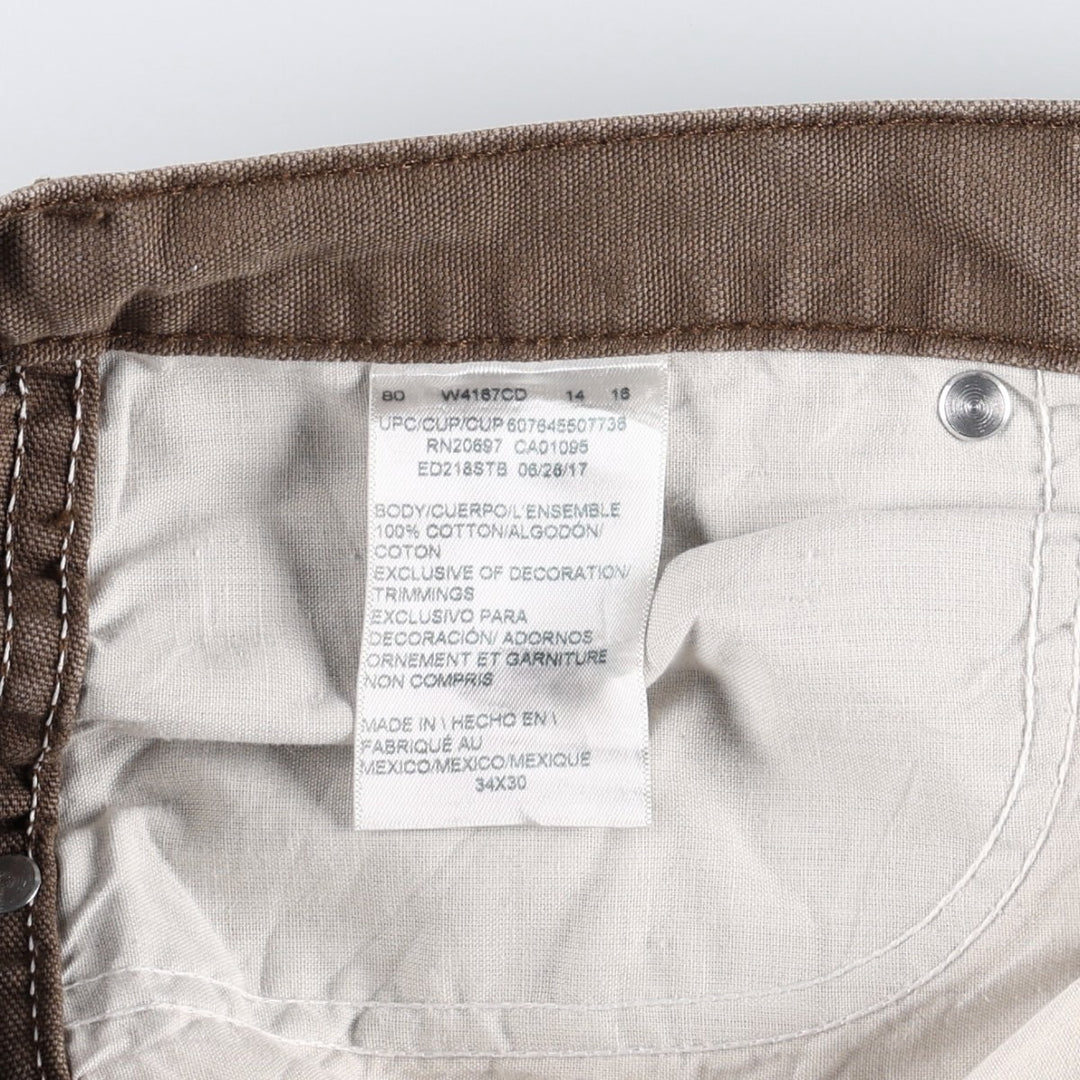 Dickies Duck Work Pants Men's W36 cotton brown type Vintage Second Hand