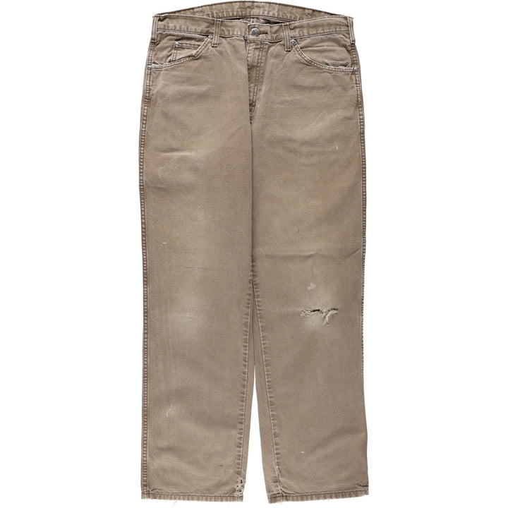 Dickies Duck Work Pants Men's W35 cotton brown type Vintage Second Hand