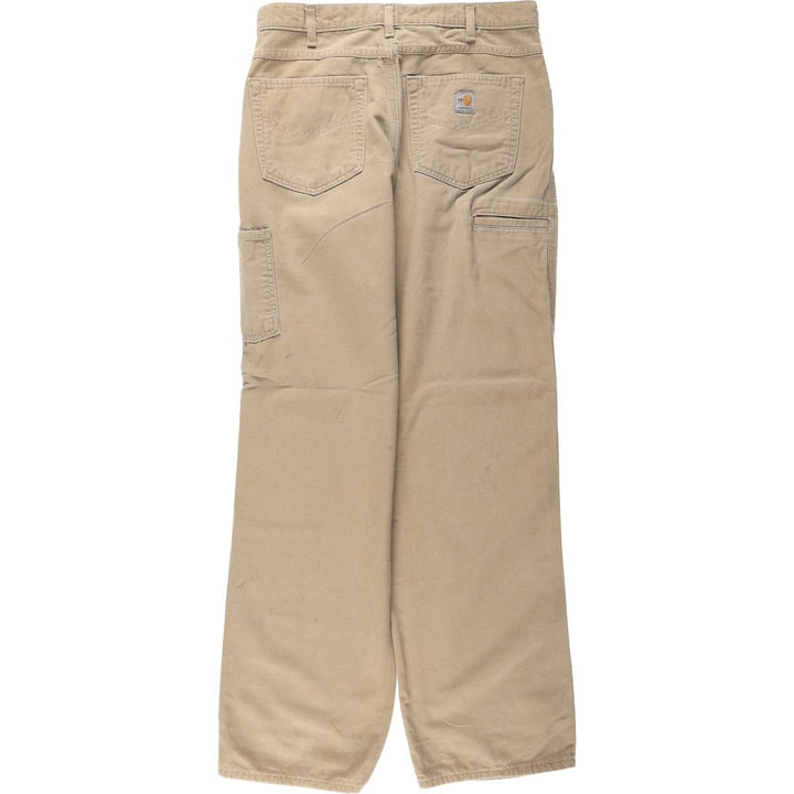 Carhartt ORIGINAL FIT FR series duck work pants, men's size W34 (approx.) cotton Beige type Vintage Second Hand