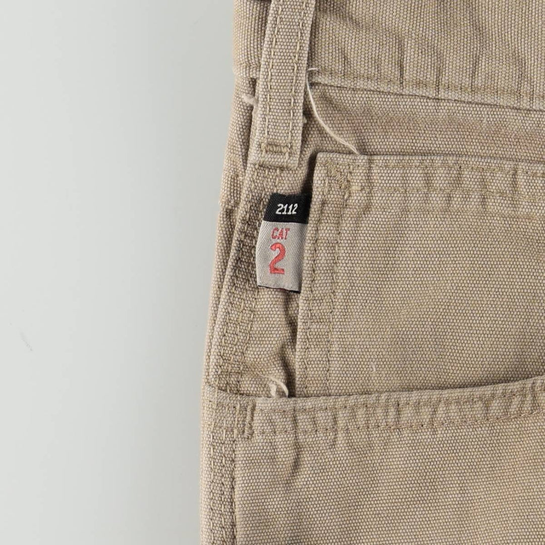 Carhartt ORIGINAL FIT FR series duck work pants, men's size W34 (approx.) cotton Beige type Vintage Second Hand