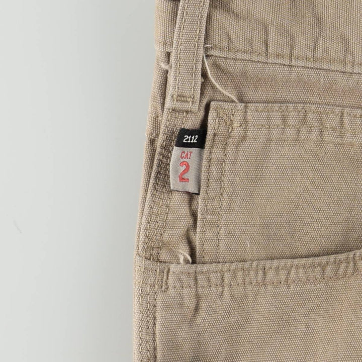 Carhartt ORIGINAL FIT FR series duck work pants, men's size W34 (approx.) cotton Beige type Vintage Second Hand