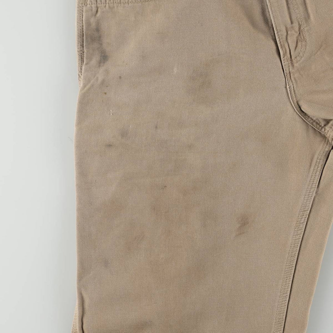 Carhartt ORIGINAL FIT FR series duck work pants, men's size W34 (approx.) cotton Beige type Vintage Second Hand