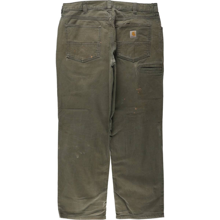 Carhartt Relaxed Fit Duck Work Pants, Men's, W37 equivalent cotton Khaki type Vintage Second Hand