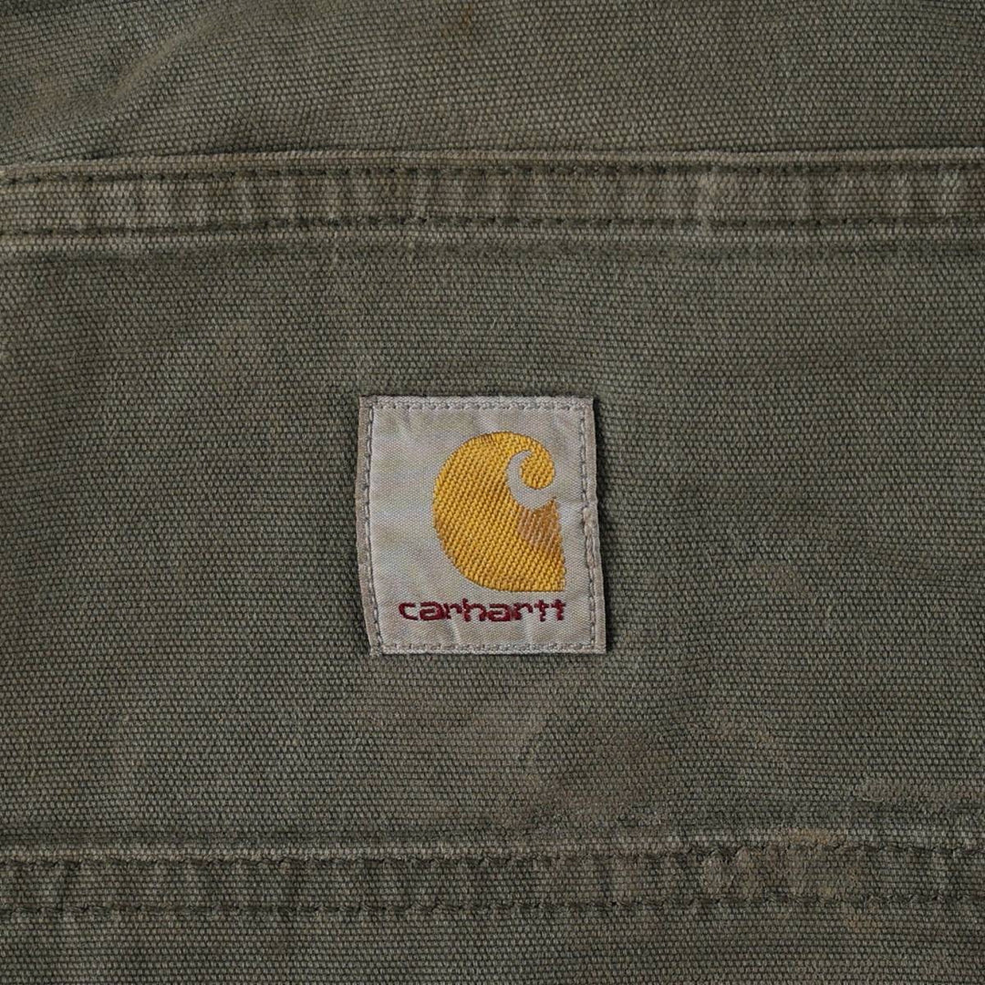 Carhartt Relaxed Fit Duck Work Pants, Men's, W37 equivalent cotton Khaki type Vintage Second Hand