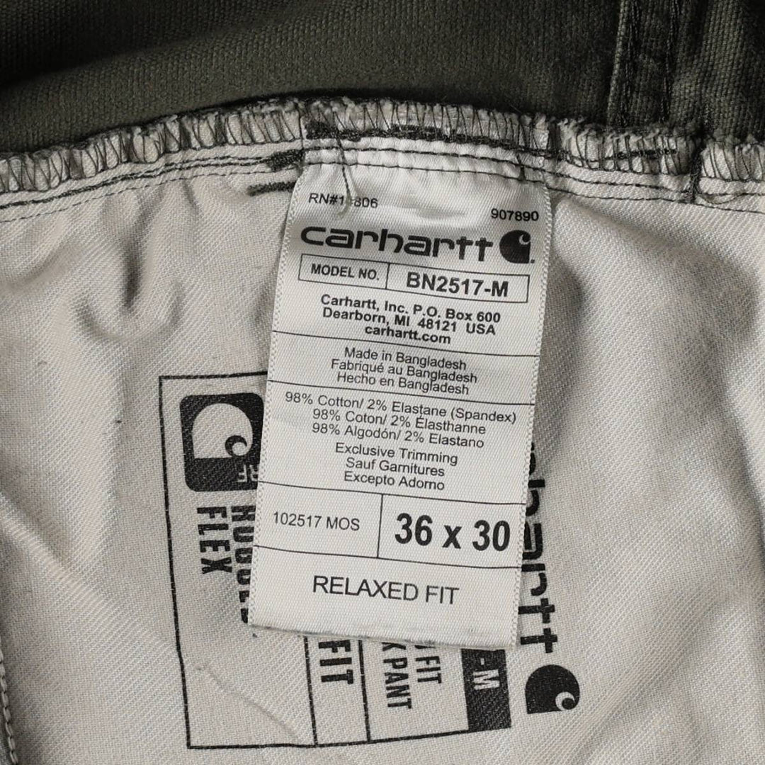 Carhartt Relaxed Fit Duck Work Pants, Men's, W37 equivalent cotton Khaki type Vintage Second Hand