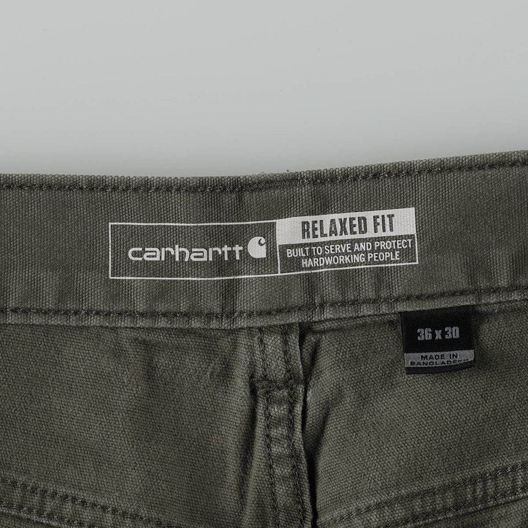 Carhartt Relaxed Fit Duck Work Pants, Men's, W37 equivalent cotton Khaki type Vintage Second Hand