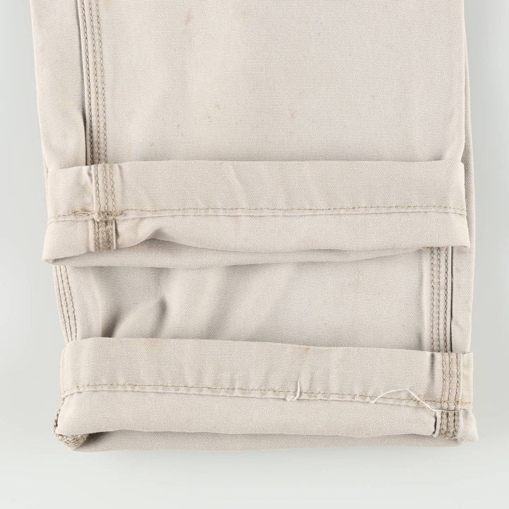 Carhartt Relaxed Fit Duck Cargo Work Pants, Men's Size W32 (approx.) cotton Beige type Vintage Second Hand