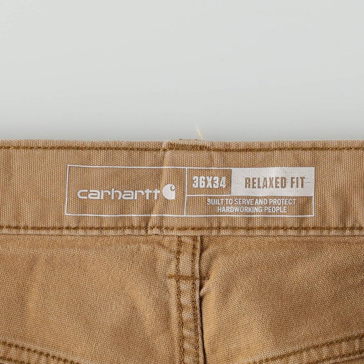 Carhartt Relaxed Fit Duck Work Pants, Men's, W36 equivalent cotton brown type Vintage Second Hand
