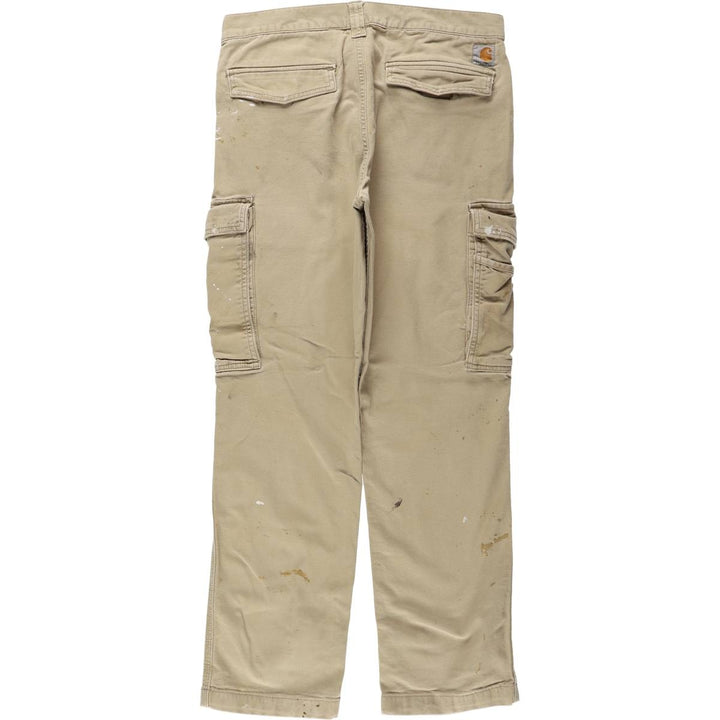 Carhartt Relaxed Fit Duck Work Pants Cargo Pants Men's W32 (approx.) cotton Beige type Vintage Second Hand