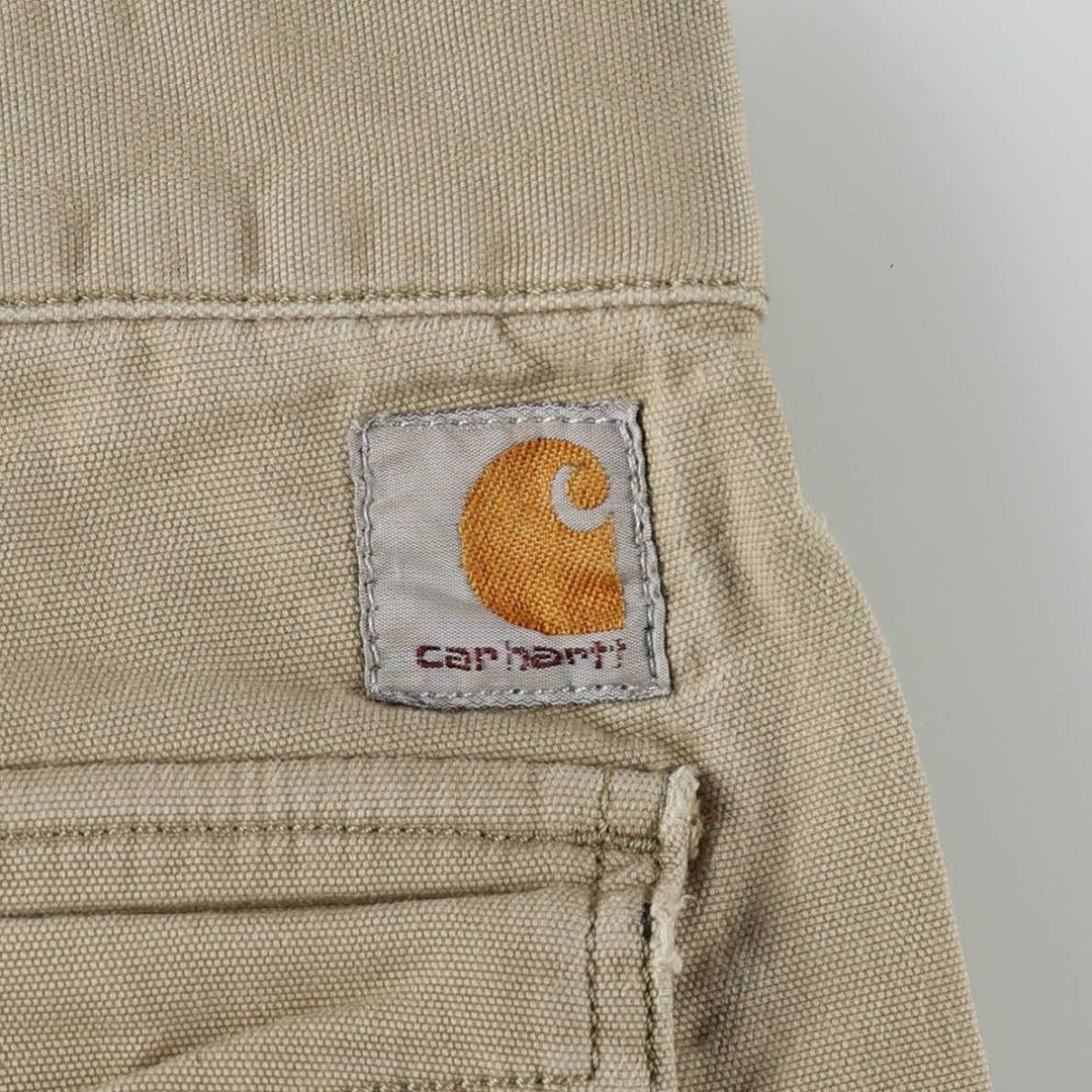 Carhartt Relaxed Fit Duck Work Pants Cargo Pants Men's W32 (approx.) cotton Beige type Vintage Second Hand