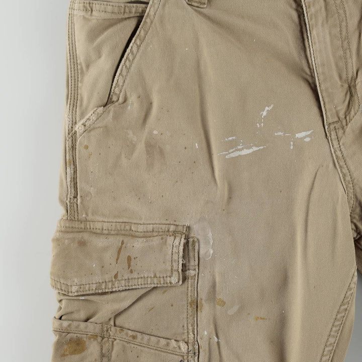 Carhartt Relaxed Fit Duck Work Pants Cargo Pants Men's W32 (approx.) cotton Beige type Vintage Second Hand
