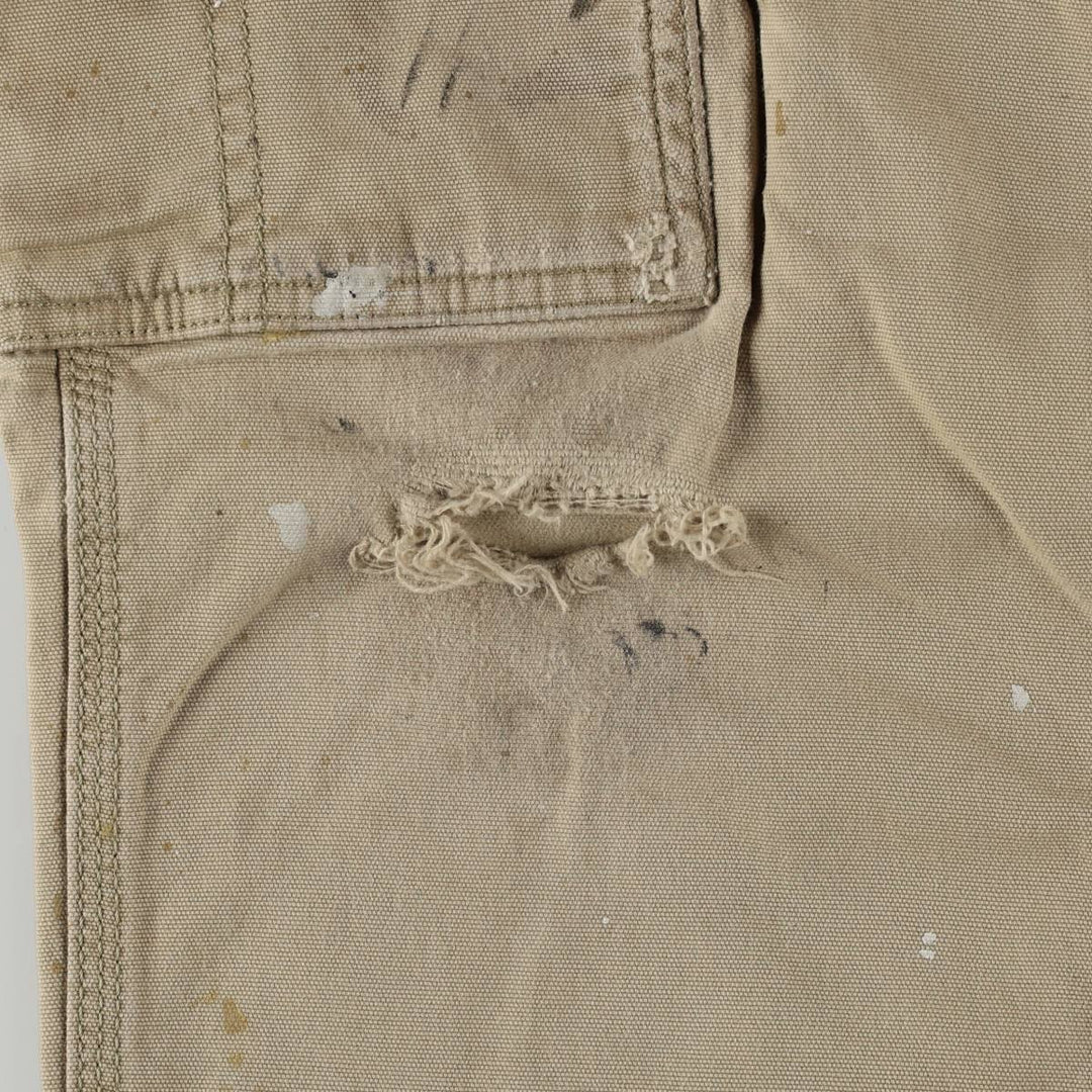 Carhartt Relaxed Fit Duck Work Pants Cargo Pants Men's W32 (approx.) cotton Beige type Vintage Second Hand