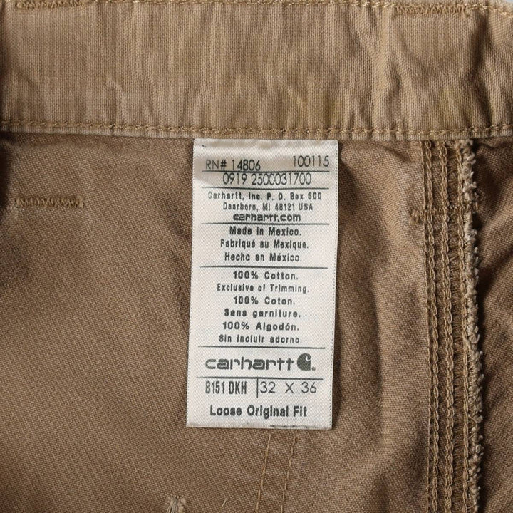 Carhartt Loose Original Fit Duck Painter Pants, Men's, W32 equivalent cotton Beige type Vintage Second Hand