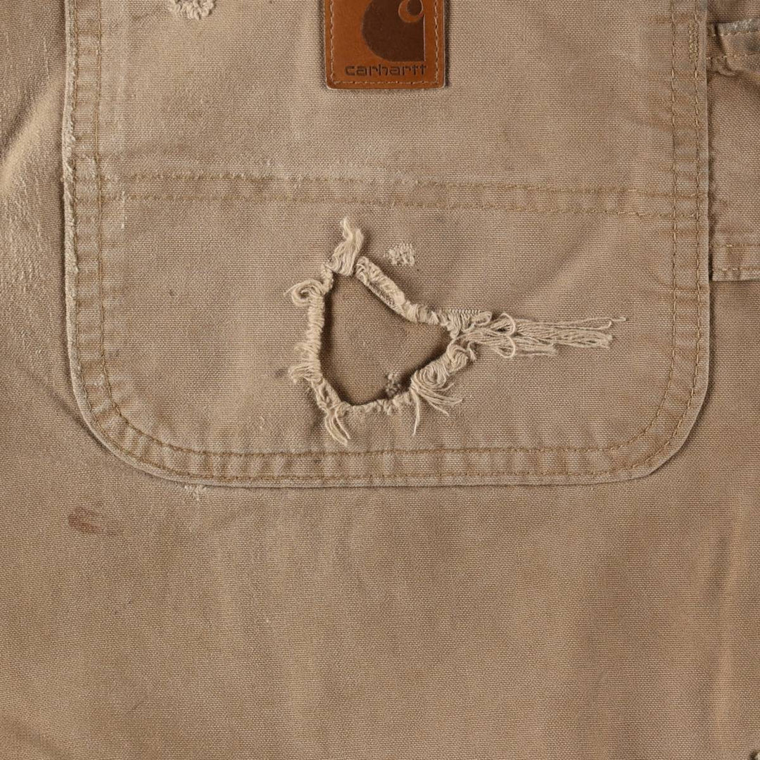 Carhartt Loose Original Fit Duck Painter Pants, Men's, W32 equivalent cotton Beige type Vintage Second Hand