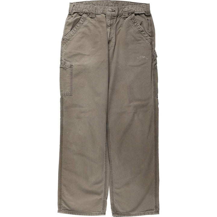 Carhartt Original Dungaree Fit Duck Painter Pants, Men's, W33 equivalent cotton Khaki type brown Vintage Second Hand